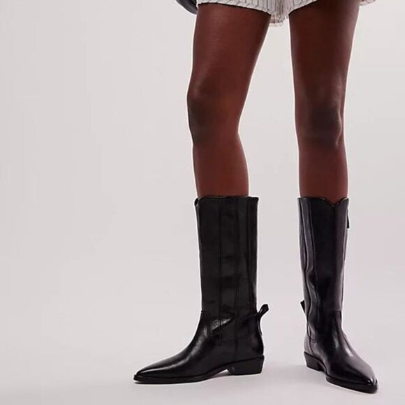 We The Free Allistar Leather Mid-Calf Pointed Boots 9 - Picture 2 of 10